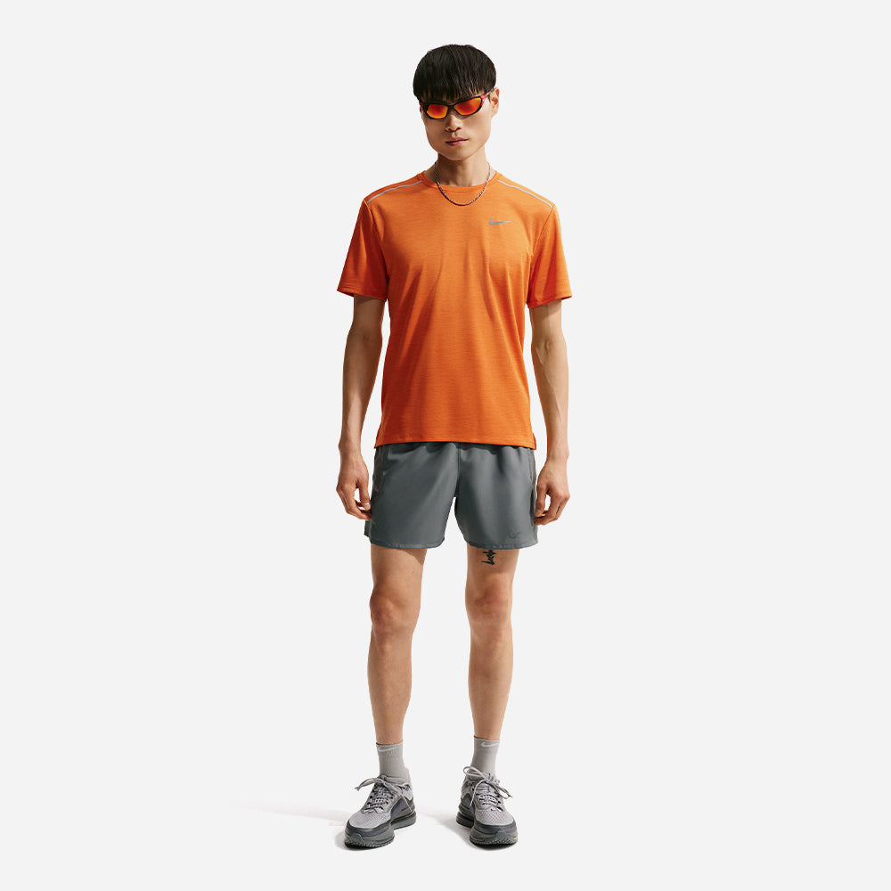 Quần Ngắn Thể Thao Nam Nike Miler Dri-Fit 5 Inch Brief-Lined Running - Xám - Supersports Vietnam