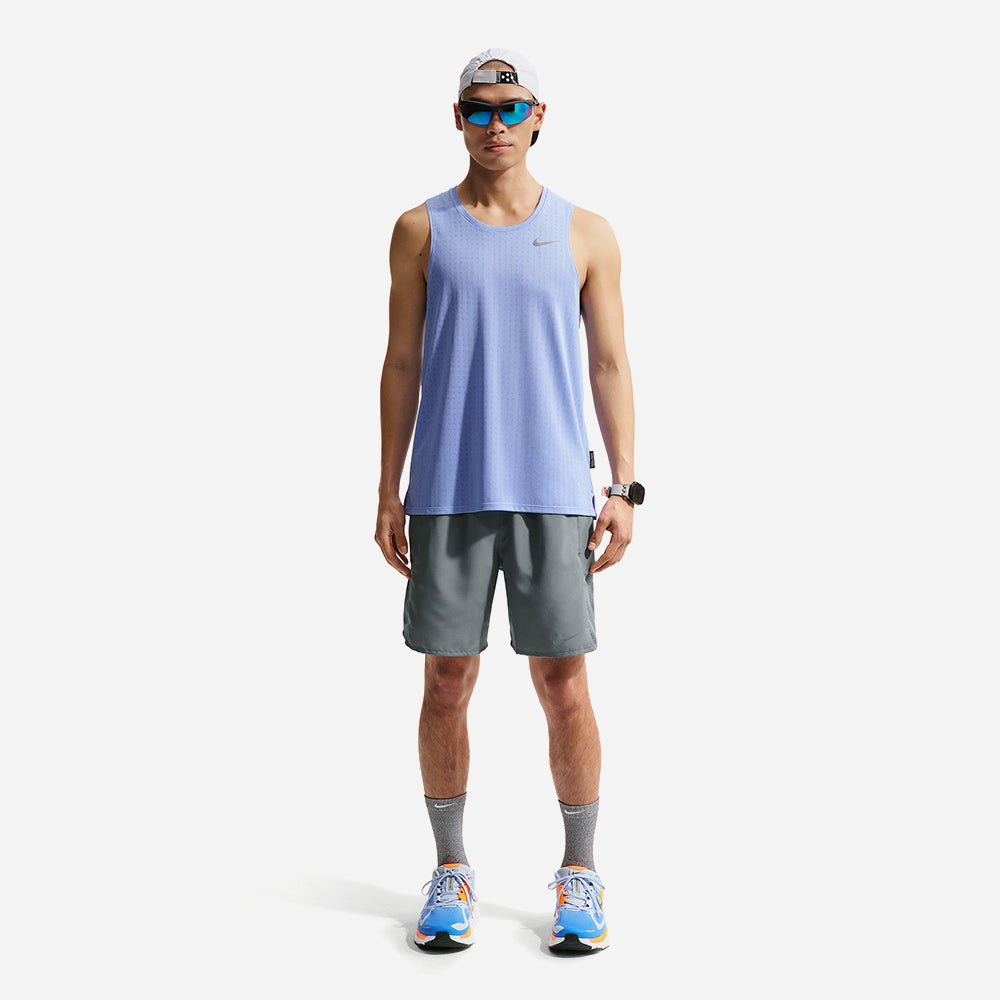 Quần Ngắn Thể Thao Nam Nike Dri-Fit Miler 7 Inch Briefs-Lined - Xám - Supersports Vietnam