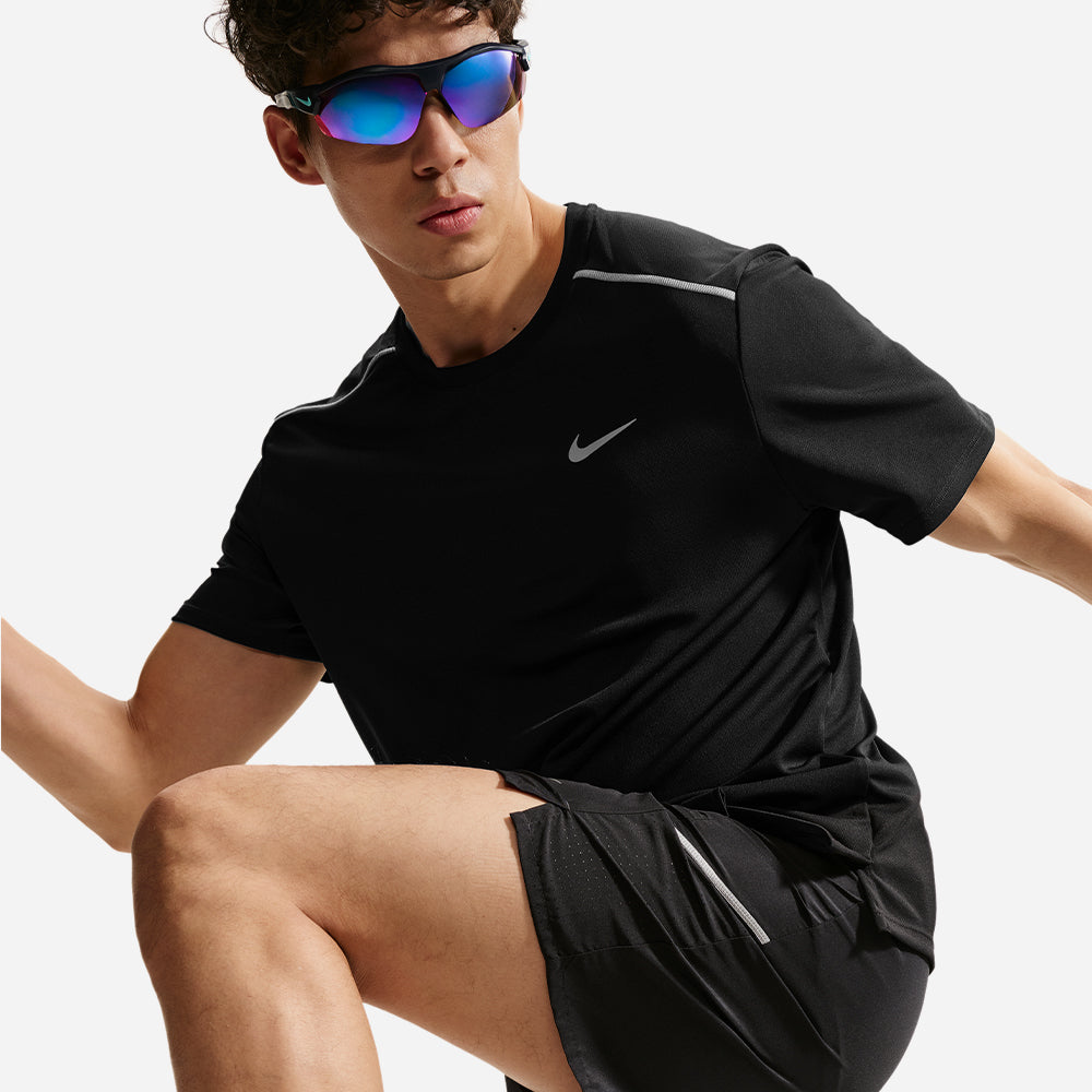 Áo Thun Nam Nike Miler Dri-Fit Uv-Protection Short-Sleeve Running - Đen - Supersports Vietnam