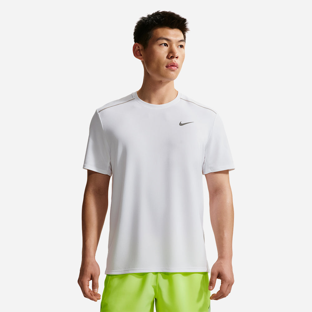 Áo Thun Nam Nike Miler Dri-Fit Uv-Protection Short-Sleeve Running - Trắng - Supersports Vietnam