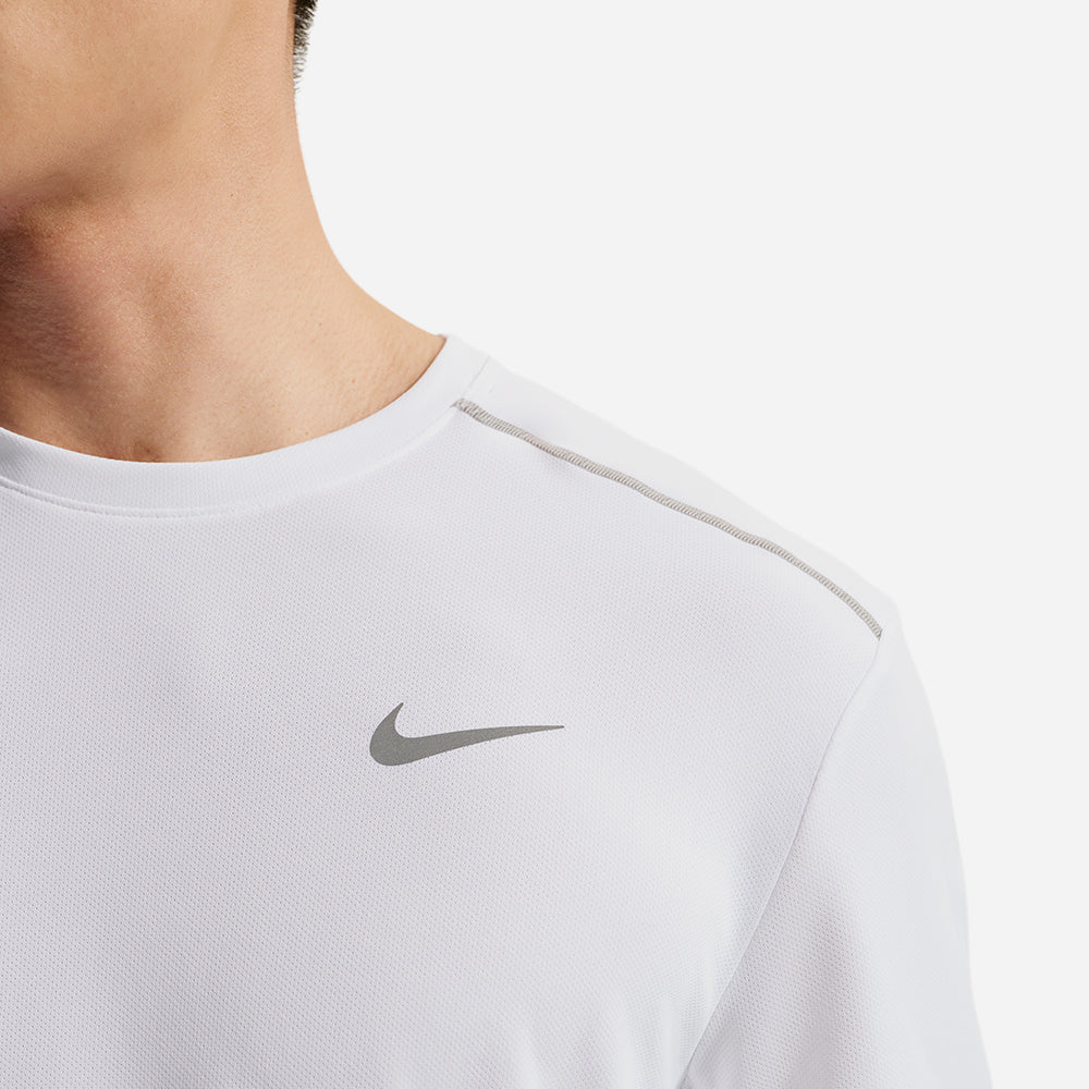 Áo Thun Nam Nike Miler Dri-Fit Uv-Protection Short-Sleeve Running - Trắng - Supersports Vietnam