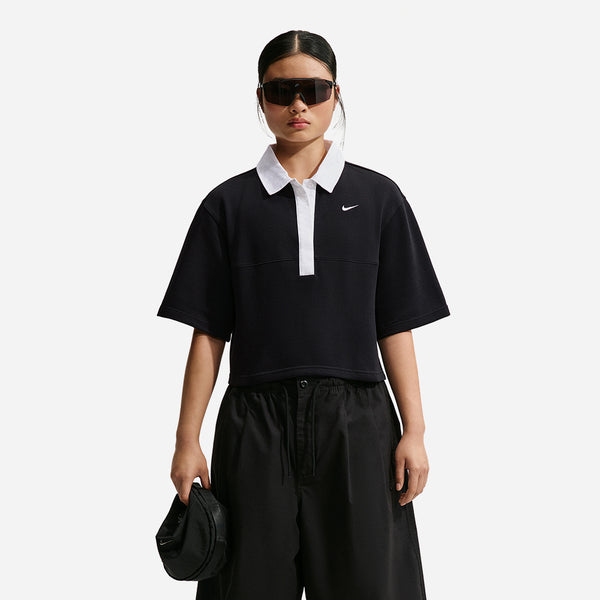 Áo Polo Nữ Nike Sportswear Street Essential Short-Sleeve - Đen - Supersports Vietnam