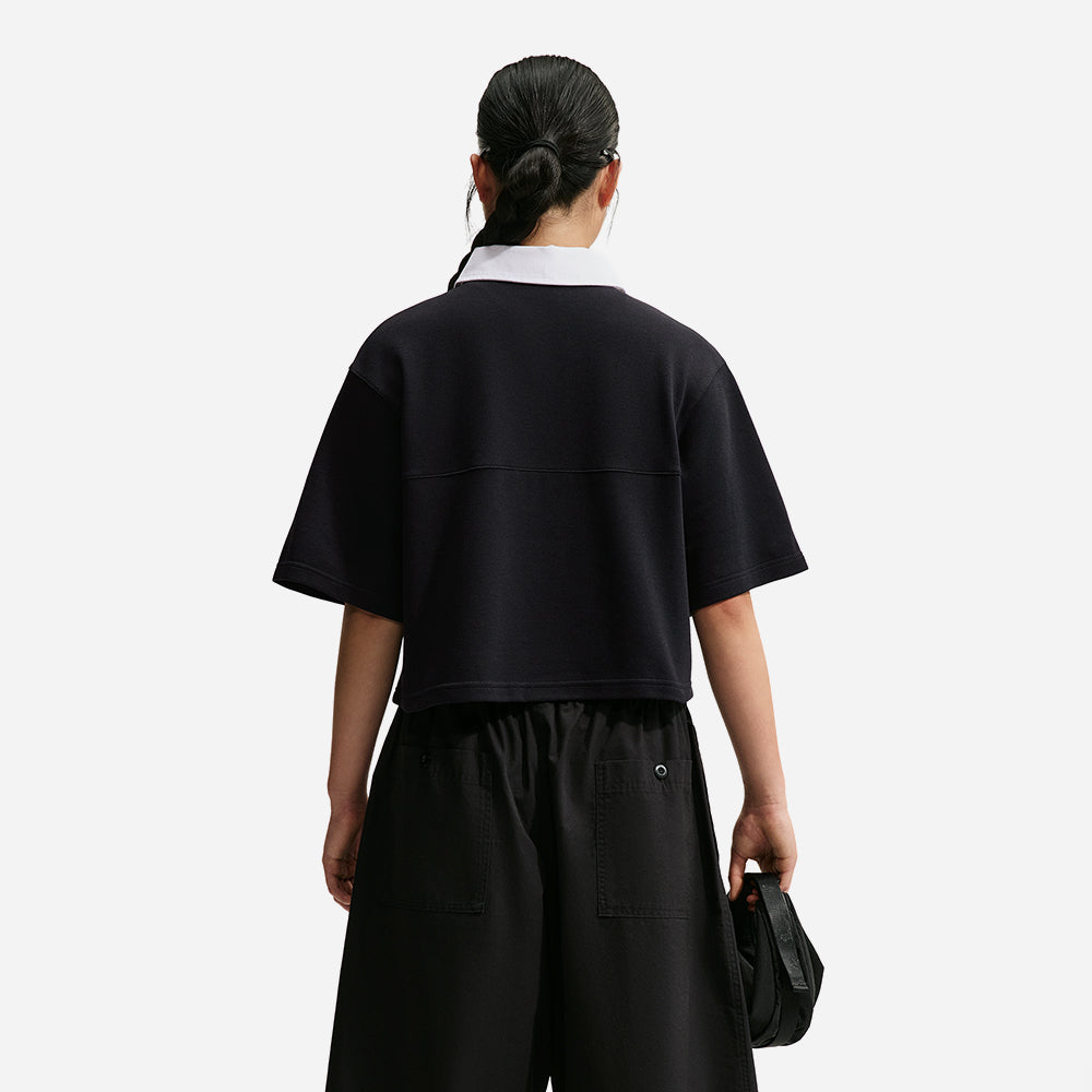 Áo Polo Nữ Nike Sportswear Street Essential Short-Sleeve - Đen - Supersports Vietnam