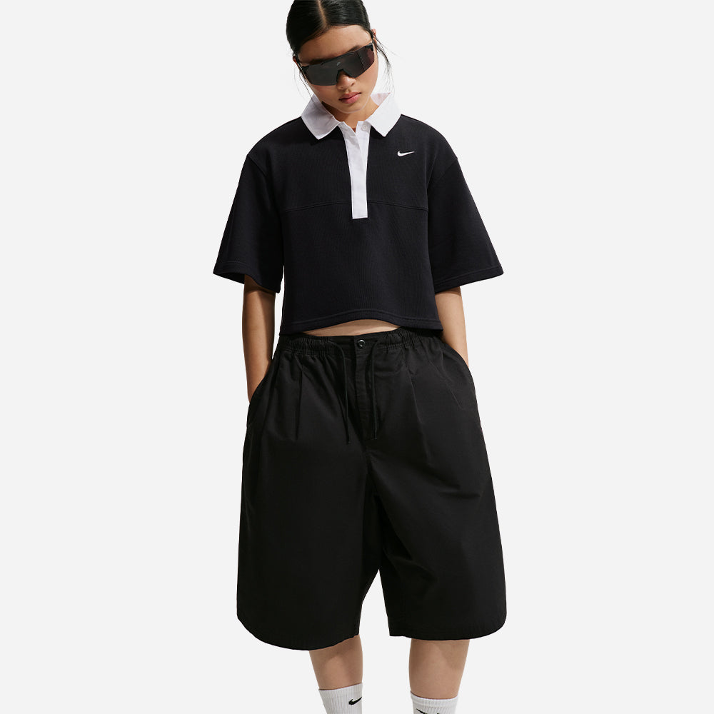 Áo Polo Nữ Nike Sportswear Street Essential Short-Sleeve - Đen - Supersports Vietnam