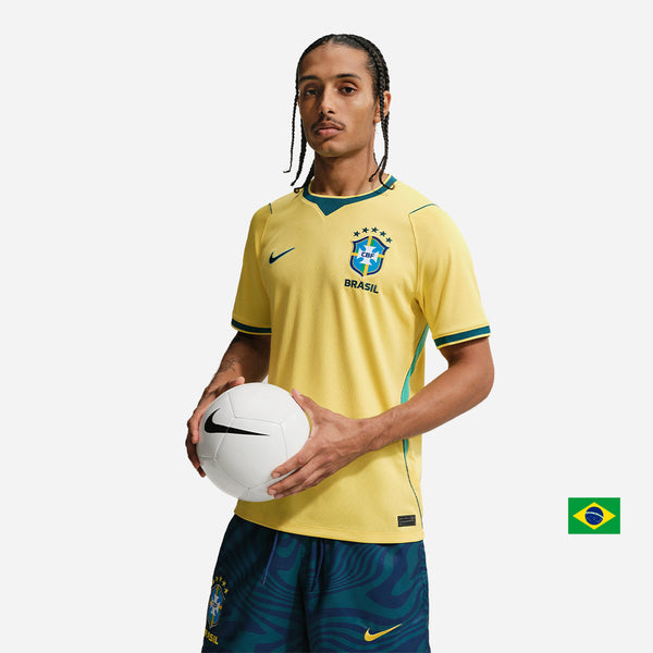 Áo Đá Bóng Nam Nike Sân Nhà Brazil Dri-Fit Stadium 26/27 Replica - Vàng - Supersports Vietnam