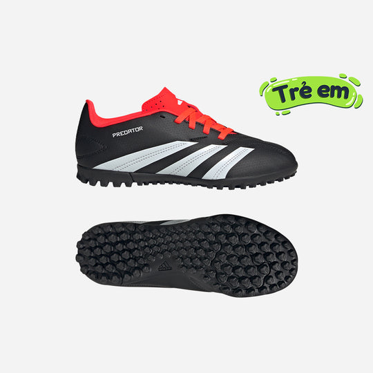 Kids' Adidas Predator Club Turf Football Boots - Black