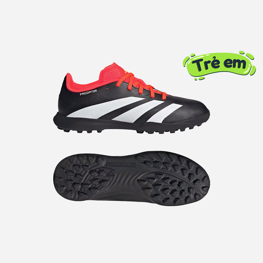 Kids' Adidas Predator League Turf Football Boots - Black