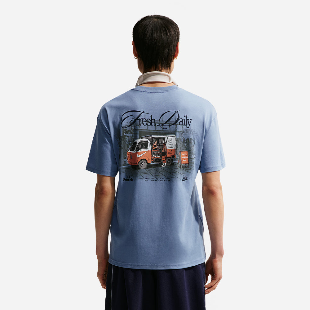 Áo Thun Nam Nike Sportswear Cafe Swoosh - Xanh Dương - Supersports Vietnam