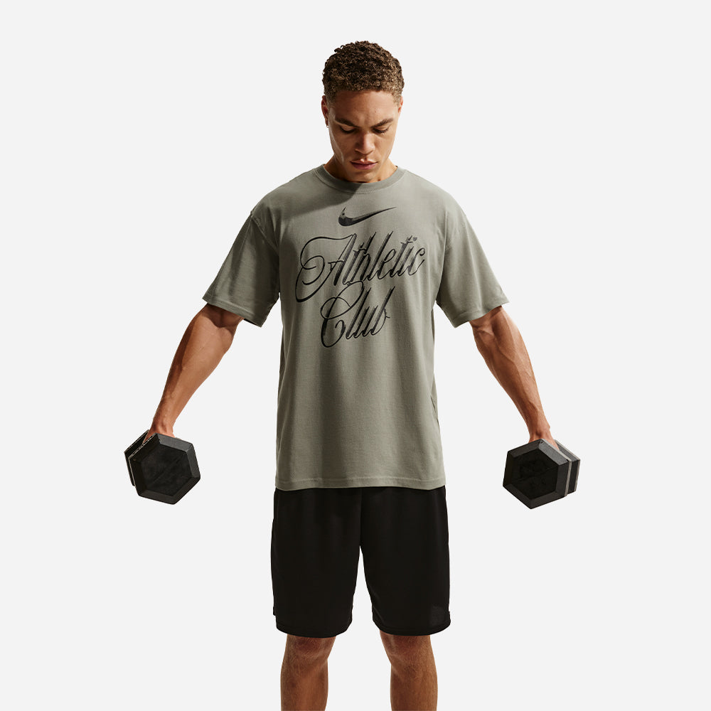 Áo Thun Nam Nike Lse Nac Script - Xanh Quân Đội - Supersports Vietnam
