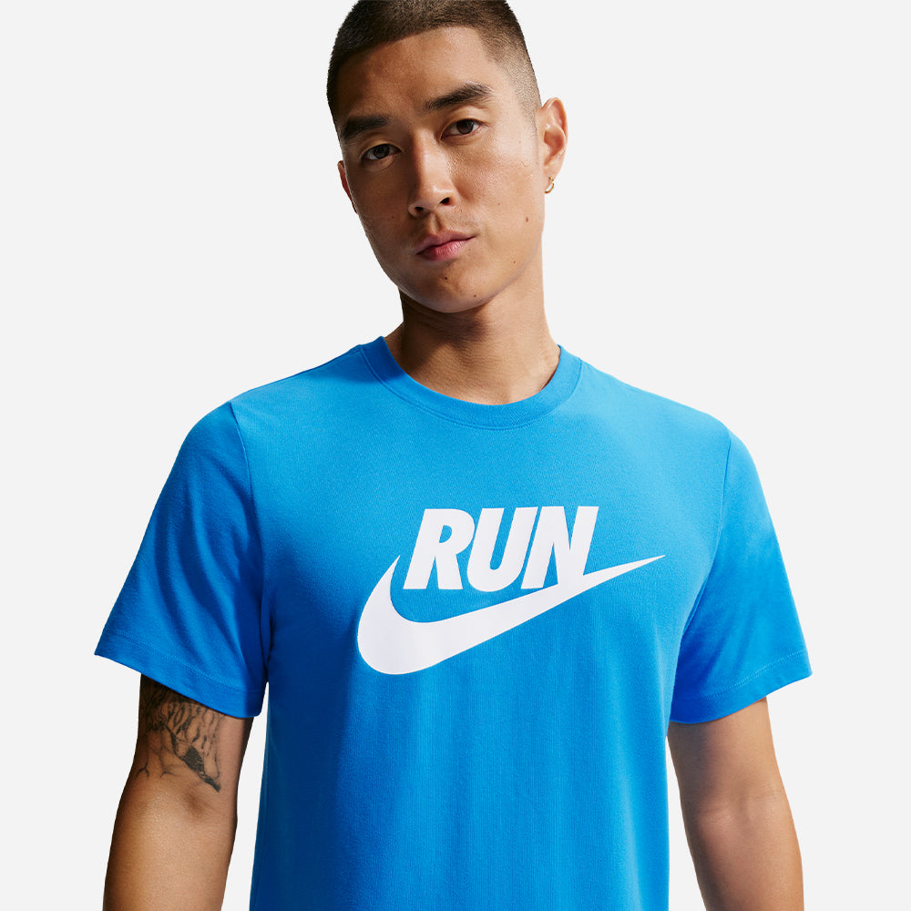 Áo Thun Nam Nike Dri-Fit Run Swoosh - Xanh Dương - Supersports Vietnam