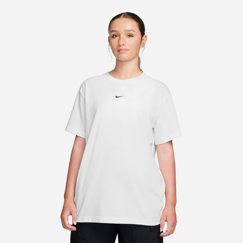 Áo Thun Nữ Nike Sportswear Classic Oversized Short-Sleeve - Trắng - Supersports Vietnam