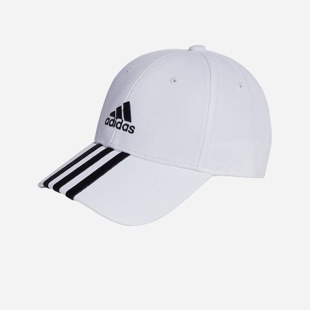 Nón Adidas 3-Stripes Cotton Twill Baseball - Trắng - Supersports Vietnam