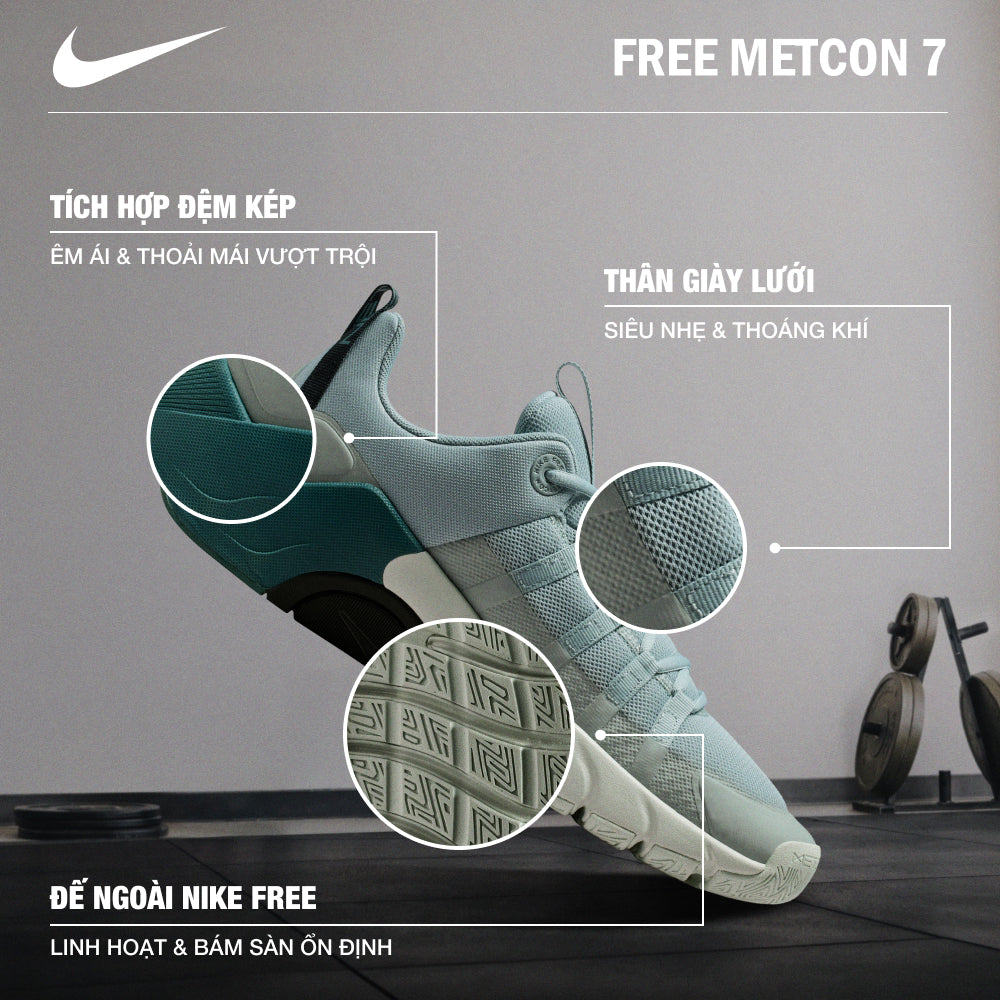 Giày Luyện Tập Nam Nike Free Metcon 7 - Xanh Mint - Supersports Vietnam
