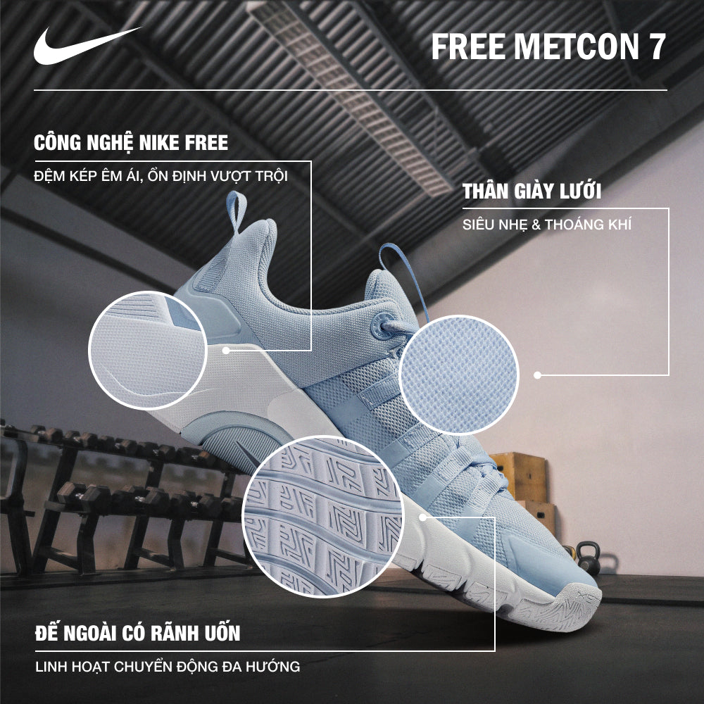 Giày Luyện Tập Nữ Nike Free Metcon 7 - Xanh Dương - Supersports Vietnam