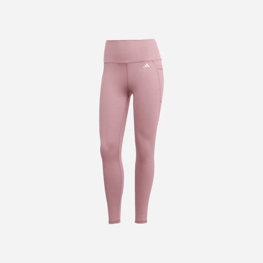 Women's Adidas Optime Stash Pocket High-Waisted 7/8 Tights - Pink