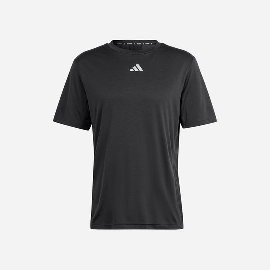 Men's Adidas Hiit Workout 3-Stripes T-Shirt - Black