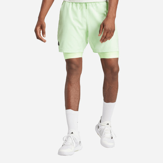 Men's Adidas Tennis Heat.Rdy And Inner Shorts - Green