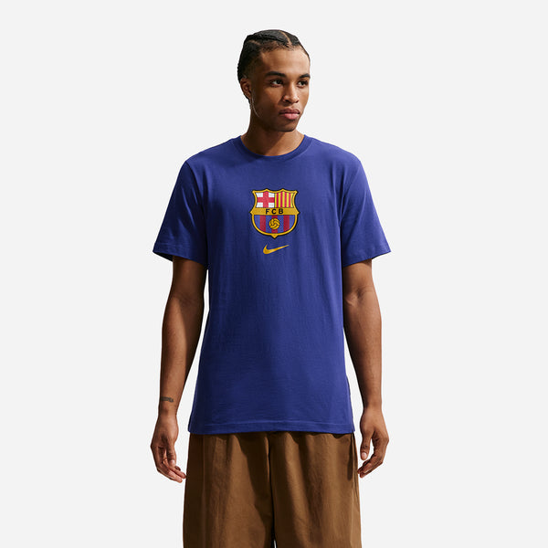 Áo Thun Nam Nike Fc Barcelona Crest - Xanh Dương - Supersports Vietnam
