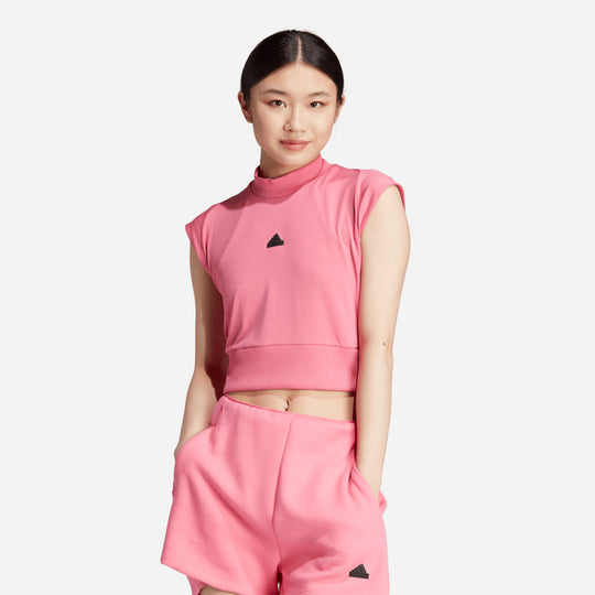 Women's Adidas Z.N.E. Crop-Top - Pink