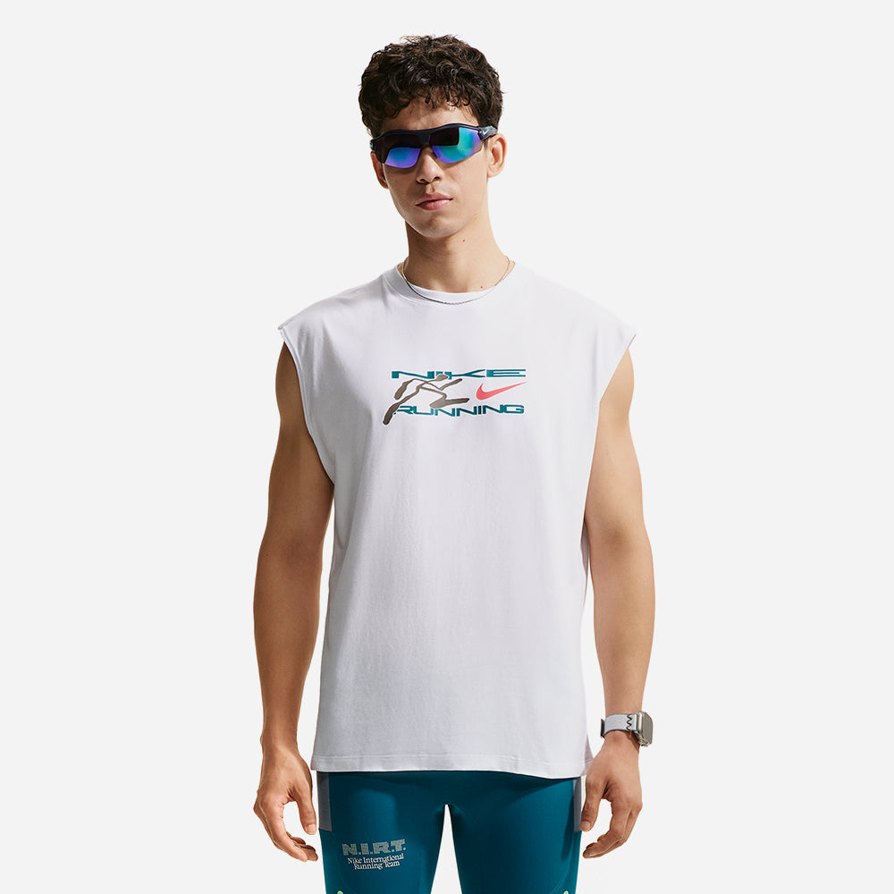 Áo Ba Lỗ Nam Nike Dri-Fit Sleeveless Running - Trắng - Supersports Vietnam