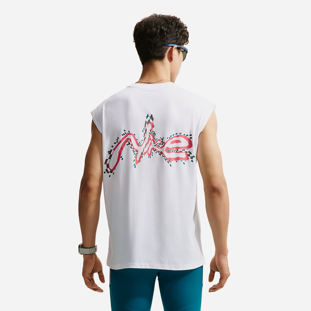 Áo Ba Lỗ Nam Nike Dri-Fit Sleeveless Running - Trắng - Supersports Vietnam