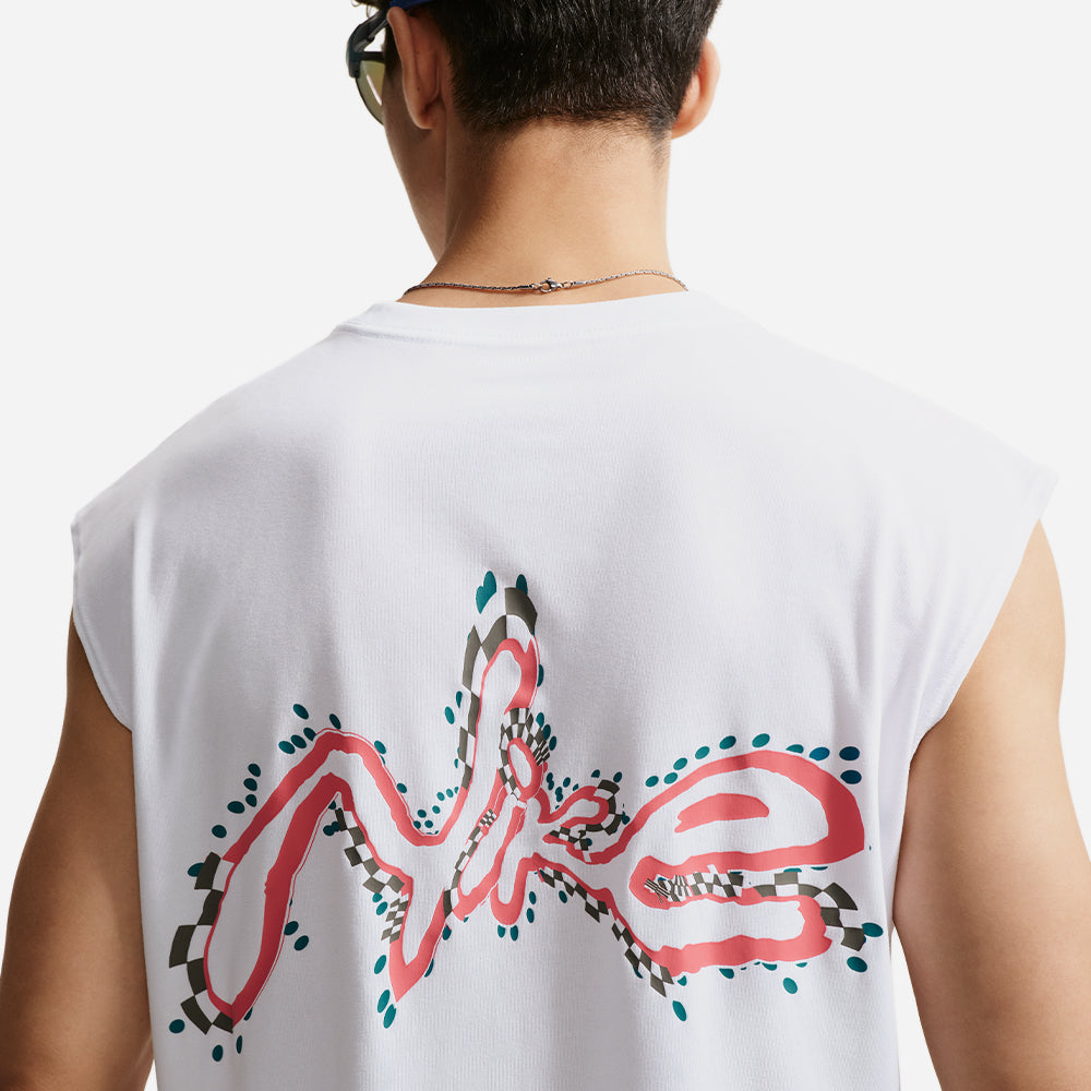 Áo Ba Lỗ Nam Nike Dri-Fit Sleeveless Running - Trắng - Supersports Vietnam