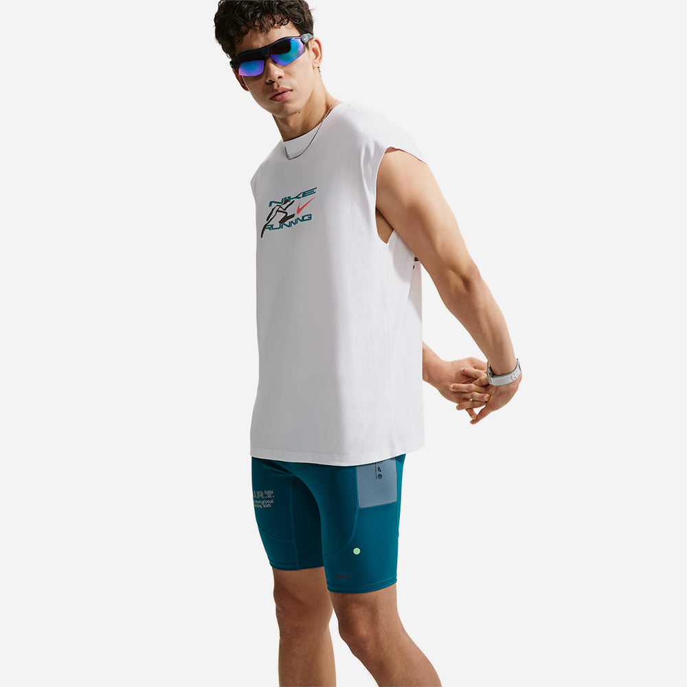 Áo Ba Lỗ Nam Nike Dri-Fit Sleeveless Running - Trắng - Supersports Vietnam