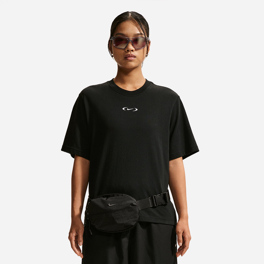 Áo Thun Nữ Nike Sportswear Classic Loose - Đen - Supersports Vietnam
