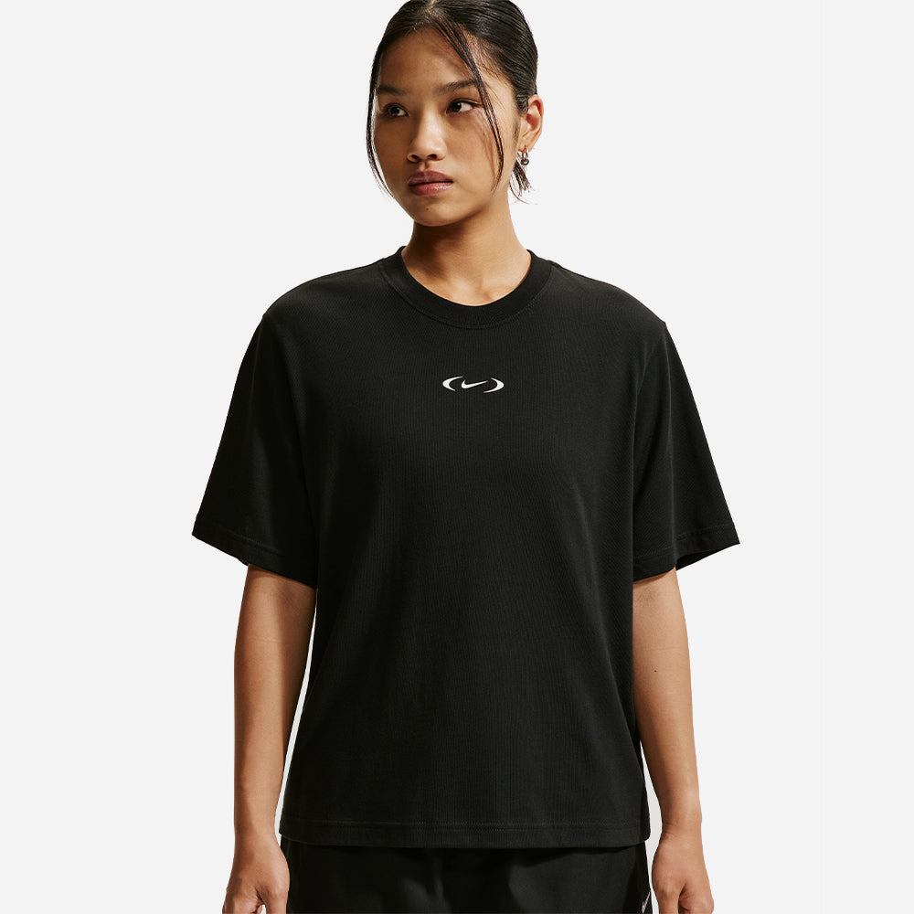 Áo Thun Nữ Nike Sportswear Classic Loose - Đen - Supersports Vietnam