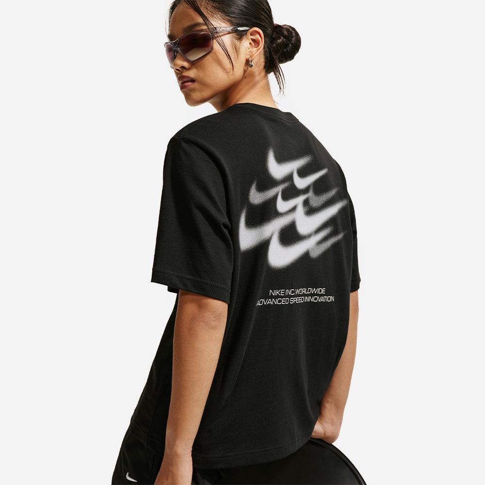 Áo Thun Nữ Nike Sportswear Classic Loose - Đen - Supersports Vietnam