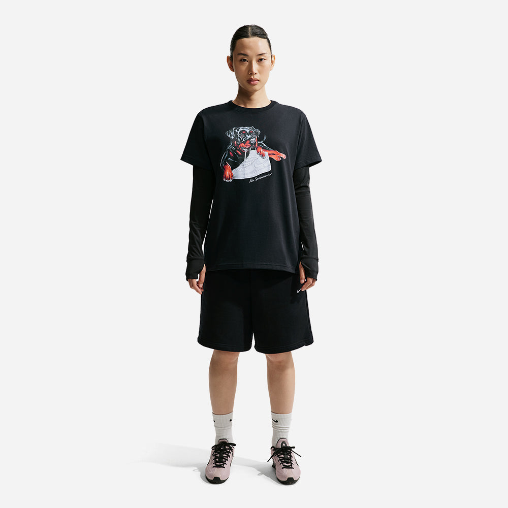 Áo Thun Nữ Nike Sportswear Classic Oversized - Đen - Supersports Vietnam