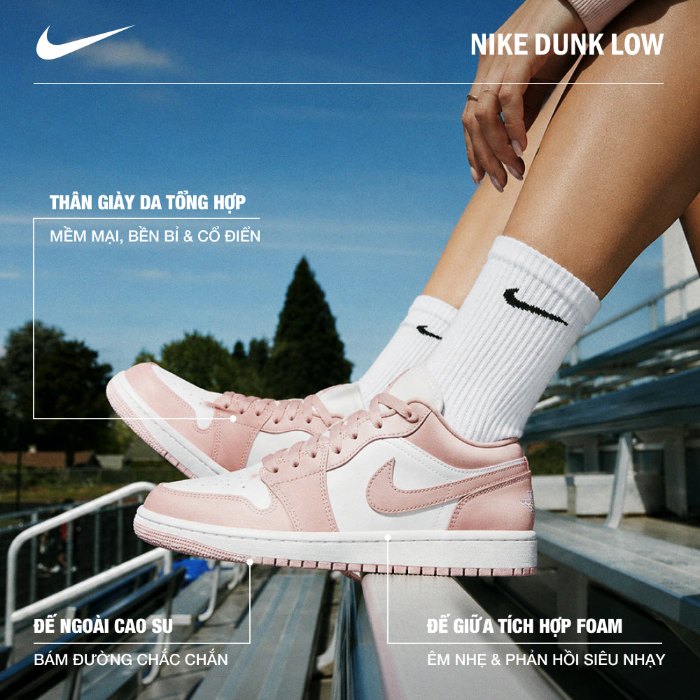Giày Sneaker Nữ Nike Dunk Low - Hồng - Supersports Vietnam