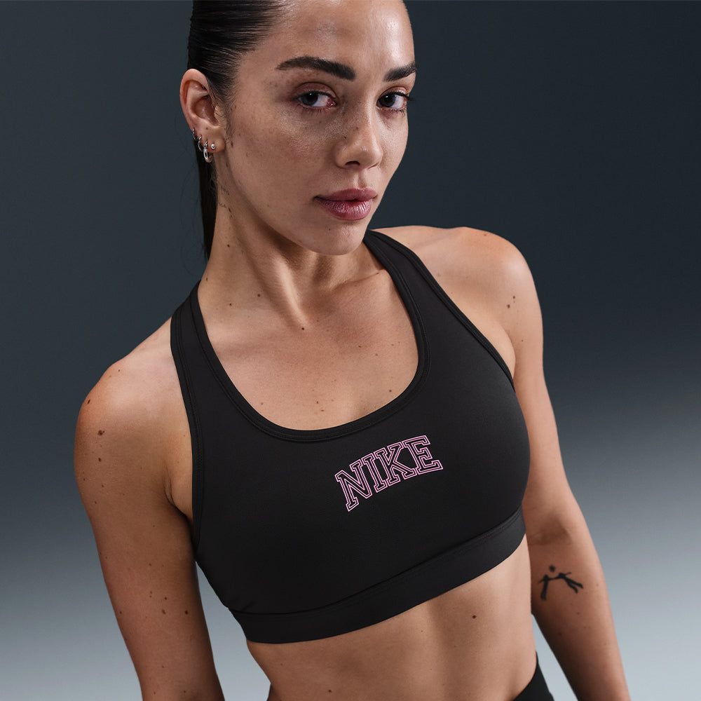Áo Bra Thể Thao Nữ Nike Swoosh Medium - Đen - Supersports Vietnam
