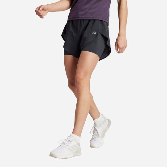 Quần Ngắn Thể Thao Nữ Adidas Designed For Training Heat.Rdy Hiit 2-In-1 - Đen