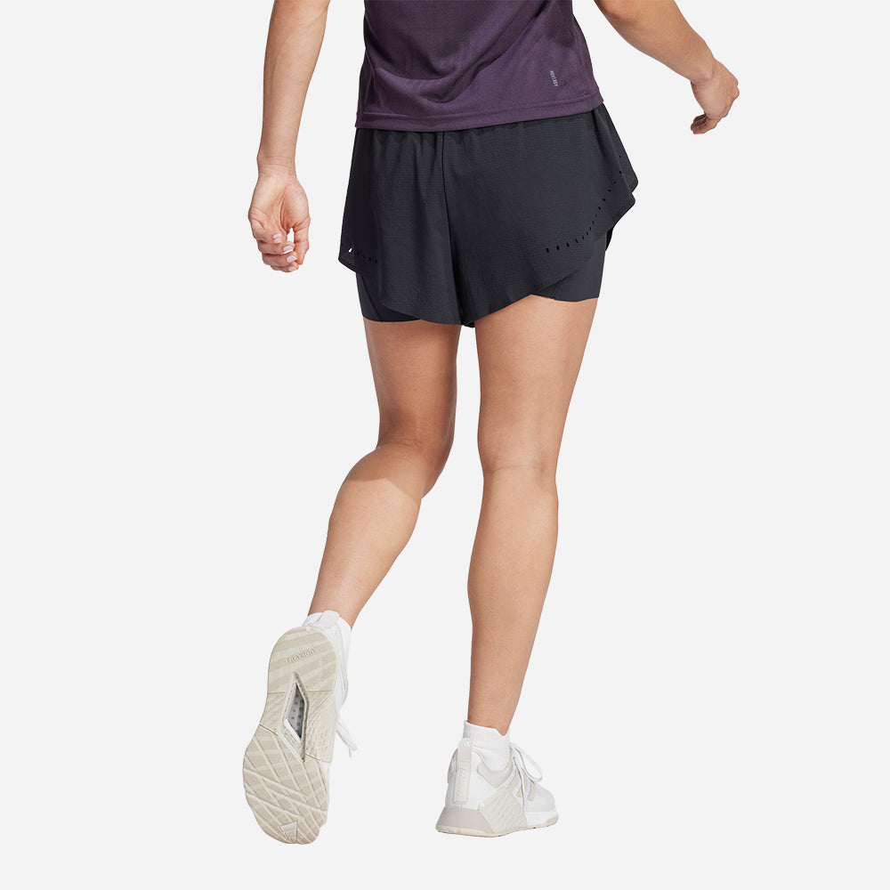 Quần Ngắn Thể Thao Nữ Adidas Designed For Training Heat.Rdy Hiit 2-In-1 - Đen - Supersports Vietnam