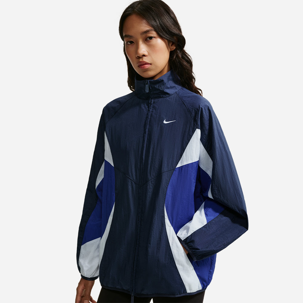 Áo Khoác Nữ Nike Sportswear Oversized Tracksuit - Xanh Navy - Supersports Vietnam