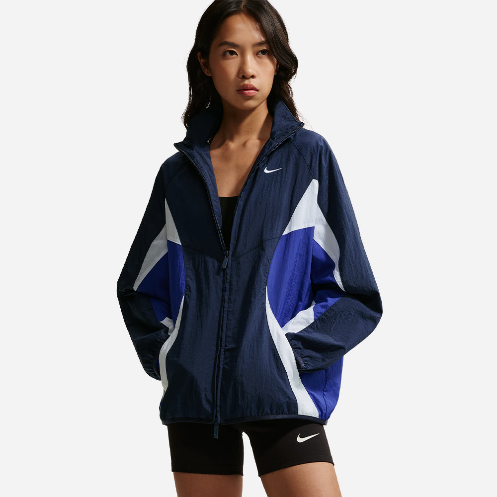 Áo Khoác Nữ Nike Sportswear Oversized Tracksuit - Xanh Navy - Supersports Vietnam