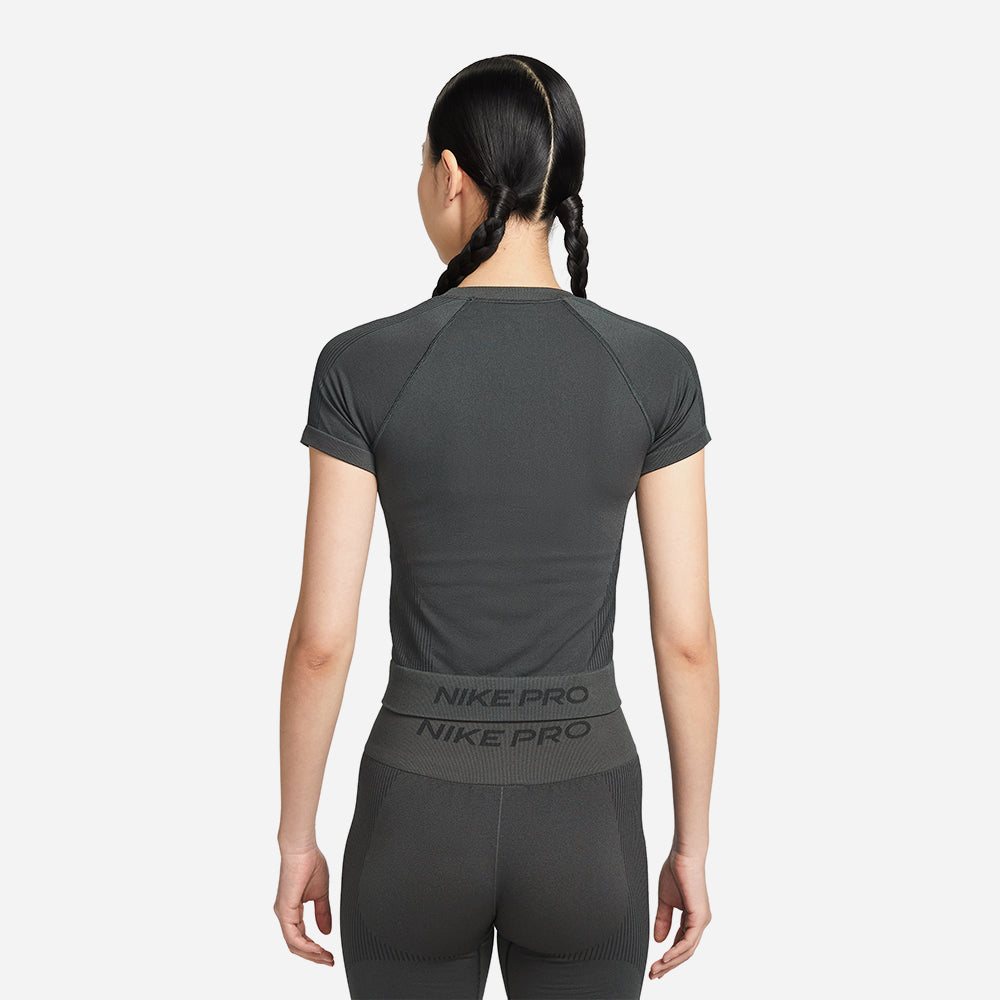Áo Thun Nữ Nike Pro Seamless Dri-Fit - Xám - Supersports Vietnam