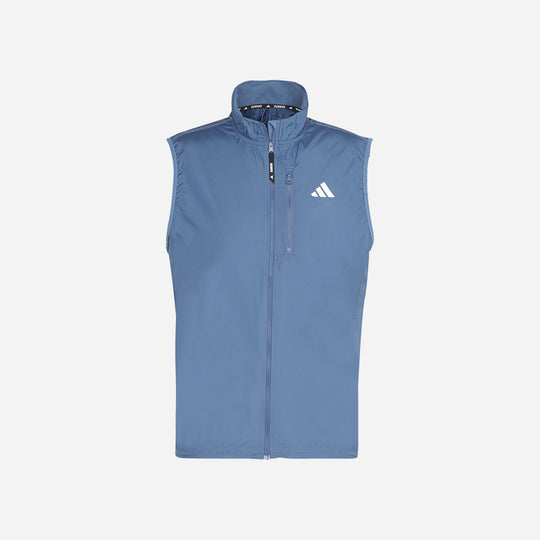 Men's Adidas Own The Run Vest Jacket - Blue