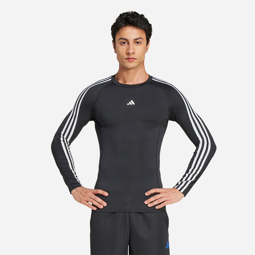 Áo Thun Nam Adidas Techfit 3-Stripes - Đen