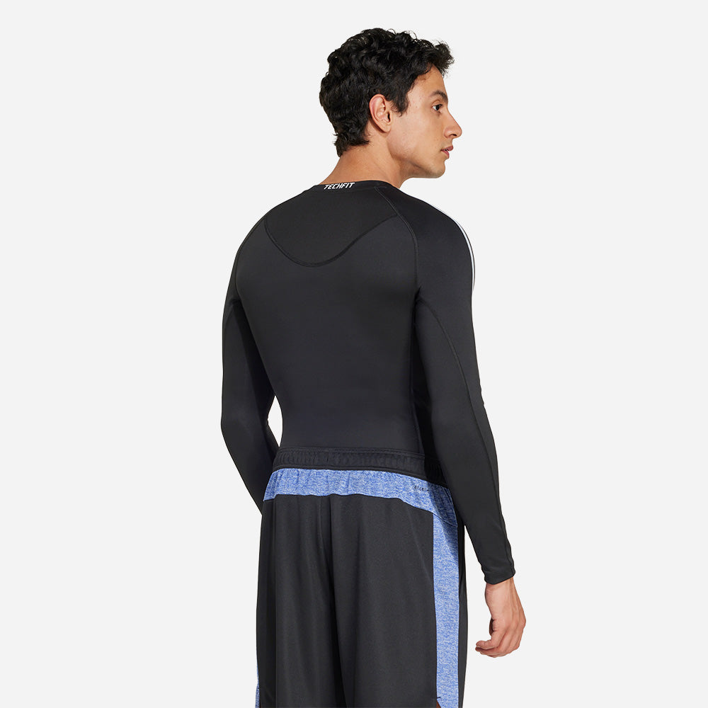 Áo Thun Nam Adidas Techfit 3-Stripes - Đen - Supersports Vietnam