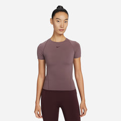 Áo Thun Nữ Nike Dri-Fit Universa Short-Sleeve Swoosh Neck Logo - Tím - Supersports Vietnam