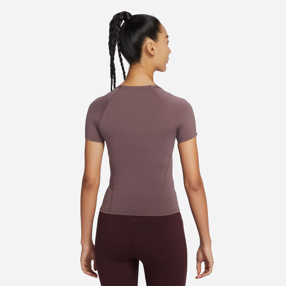 Áo Thun Nữ Nike Dri-Fit Universa Short-Sleeve Swoosh Neck Logo - Tím - Supersports Vietnam