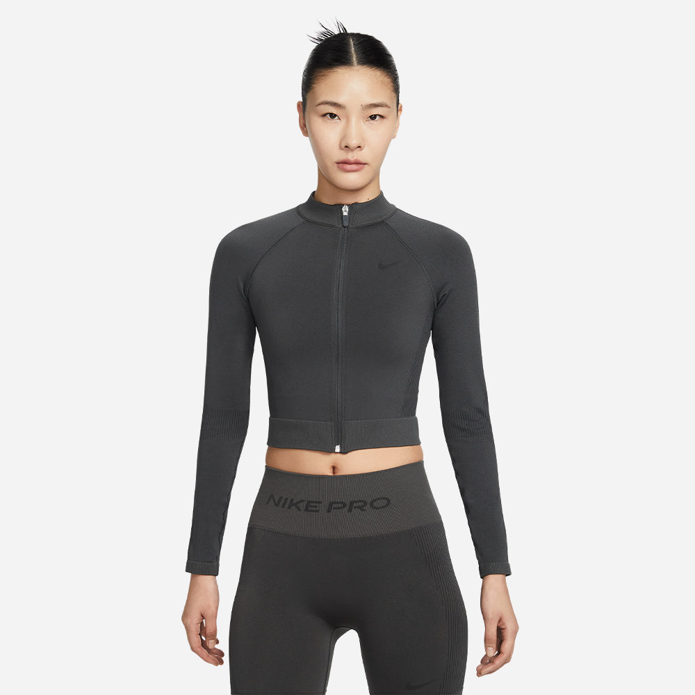 Áo Thun Nữ Nike Pro Seamless - Xám - Supersports Vietnam