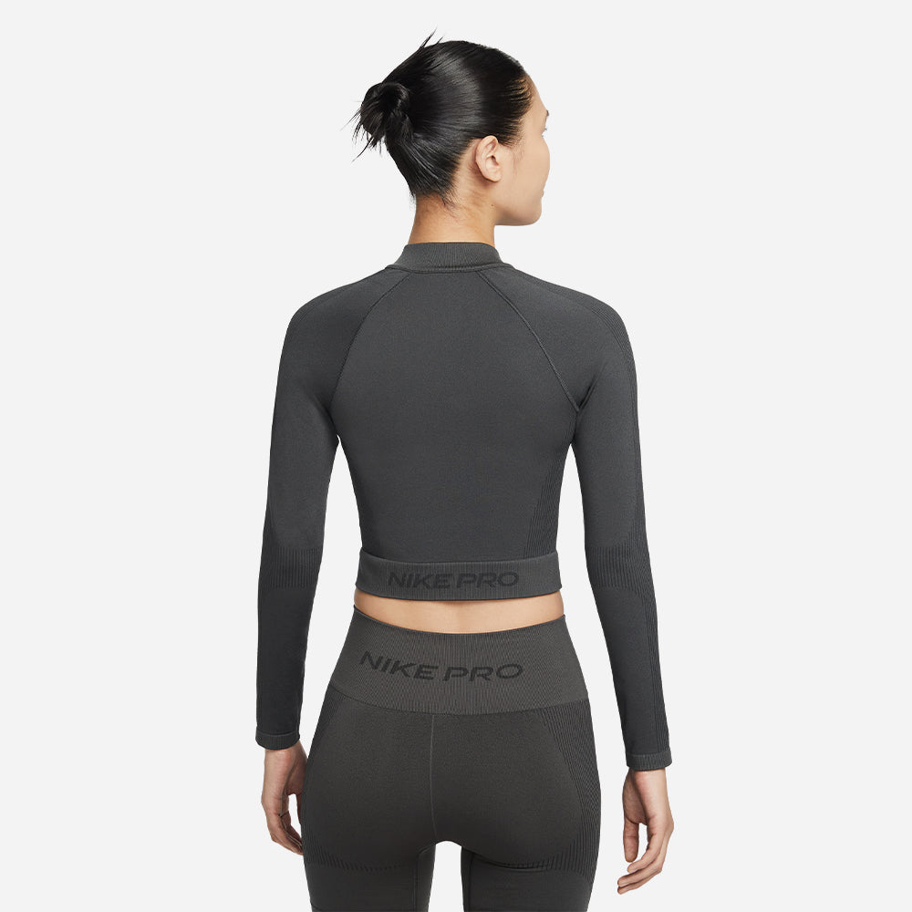 Áo Thun Nữ Nike Pro Seamless - Xám - Supersports Vietnam