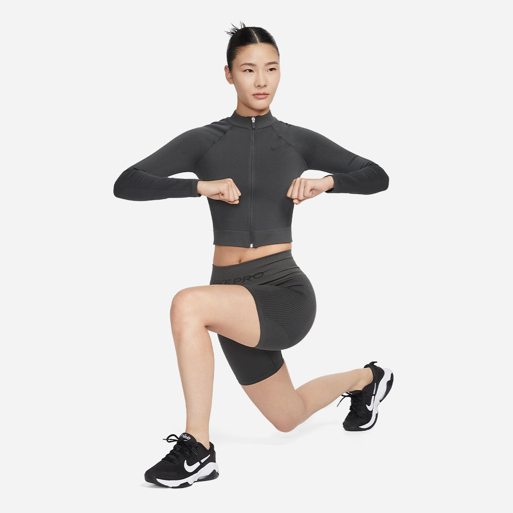 Áo Thun Nữ Nike Pro Seamless - Xám - Supersports Vietnam