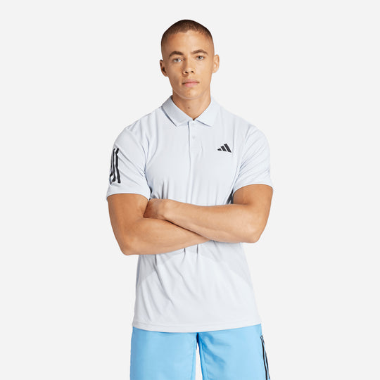 Men's Adidas Club 3-Stripes Tennis Polo Shirt - Blue - Blue