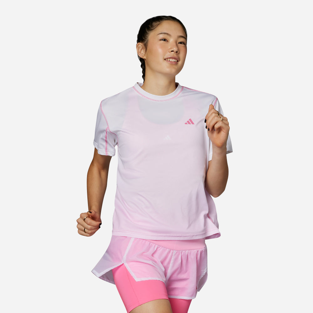 Áo Thun Nữ Adidas Tokyo Running - Hồng - Supersports Vietnam