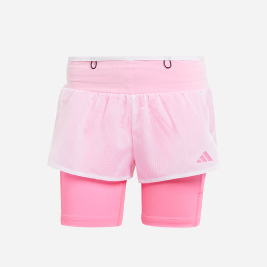 Women's Adidas Tokyo Running 2-In-1 Shorts - Pink