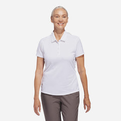 Áo Polo Nữ Adidas Solid Performance Short Sleeve - Trắng - Supersports Vietnam